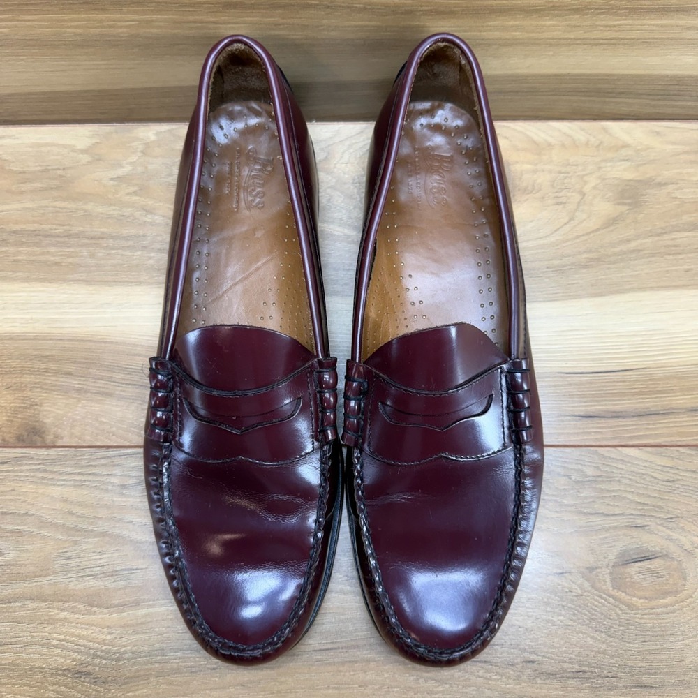 GH BASS WEEJUNS Bradford Moc Toe Loafers Mens 13 D Burgundy Business Casual
